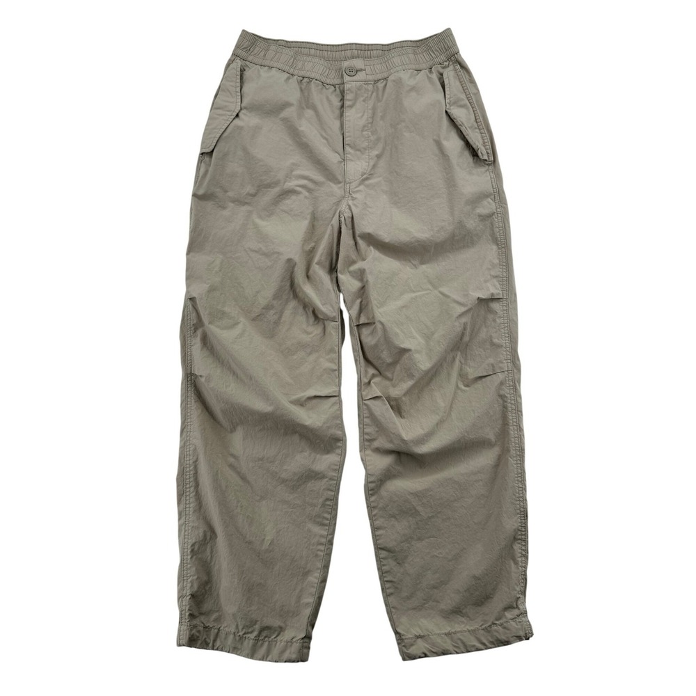 Uniqlo Cotton Easy Relaxed Pants Womens Small Khaki Excellent Straight Leg